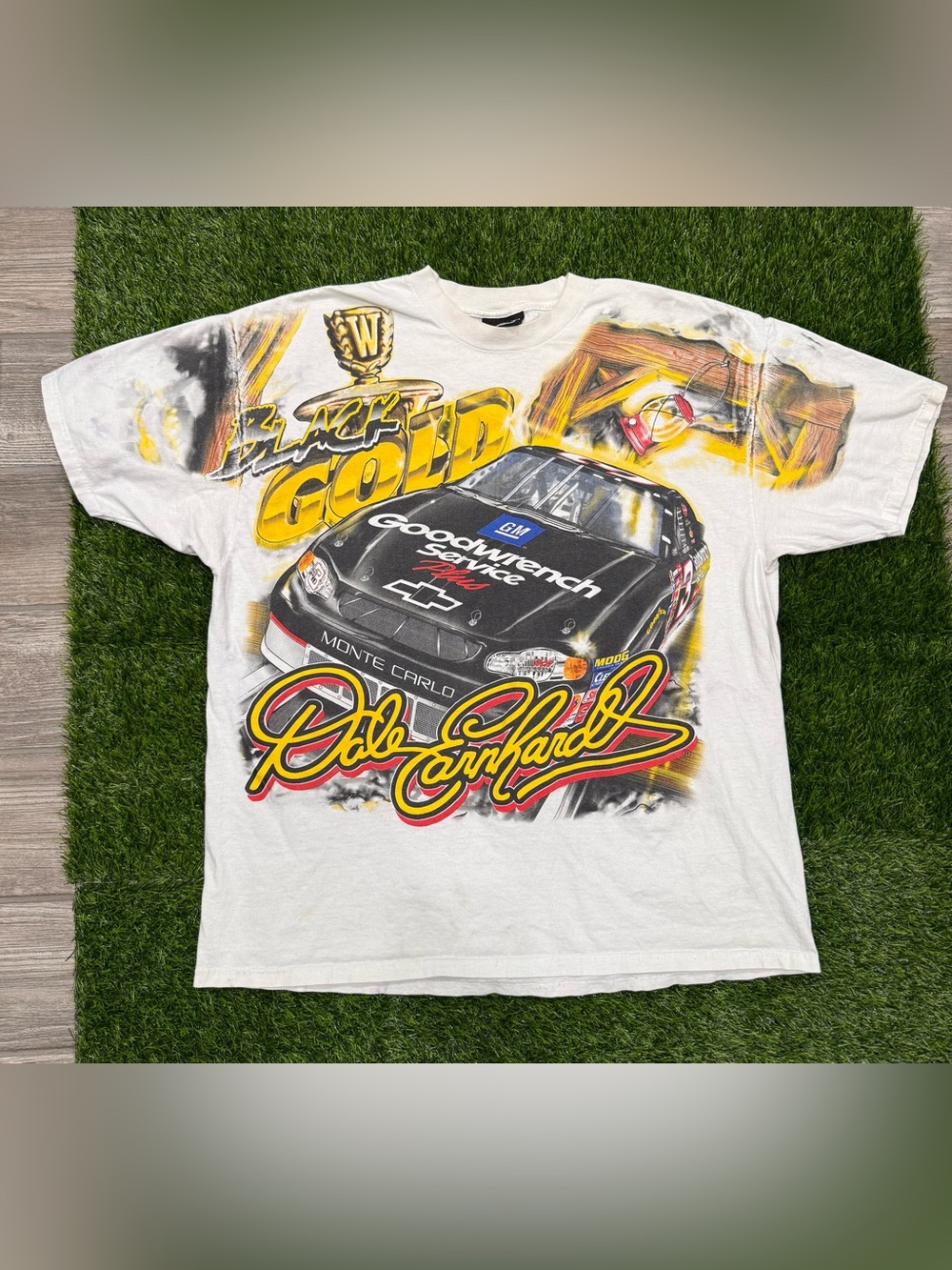 Chase Authentics Dale Earnhardt Goodwrench Monte Carlo NASCAR T-Shirt XL AOP